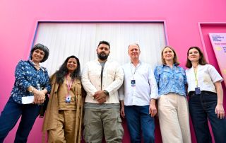 Aman Alam with the international jury at the 2025 Serendipity x Arles Grant announcement in Goa